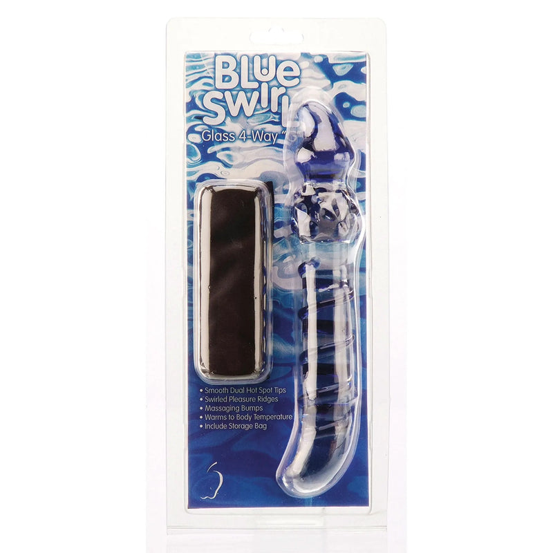 Blue Swirl Glass 4-Way 'G'