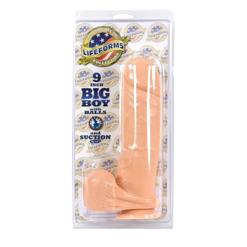 Realistic 9" Big Boy Dildo with Balls