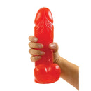 Red 9" Big Boy Dildo With Balls