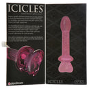 Icicles Pink Heart Swirled Glass Dildo