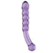 Glas Purple Rain Ribbed Glass Dildo