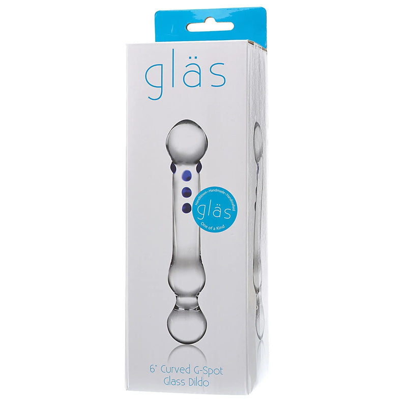 Glas 6 Inch Curved G-Spot Glass Dildo