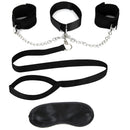 Lux Fetish Collar,Cuffs, Leash Set