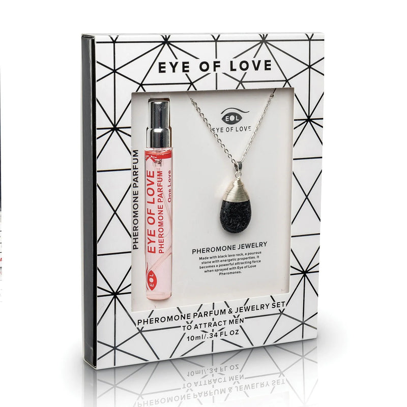 Silver Drop Pheromone Necklace Gift Set