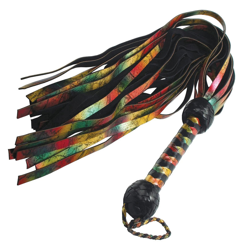 Rainbow Lambskin Leather Flogger